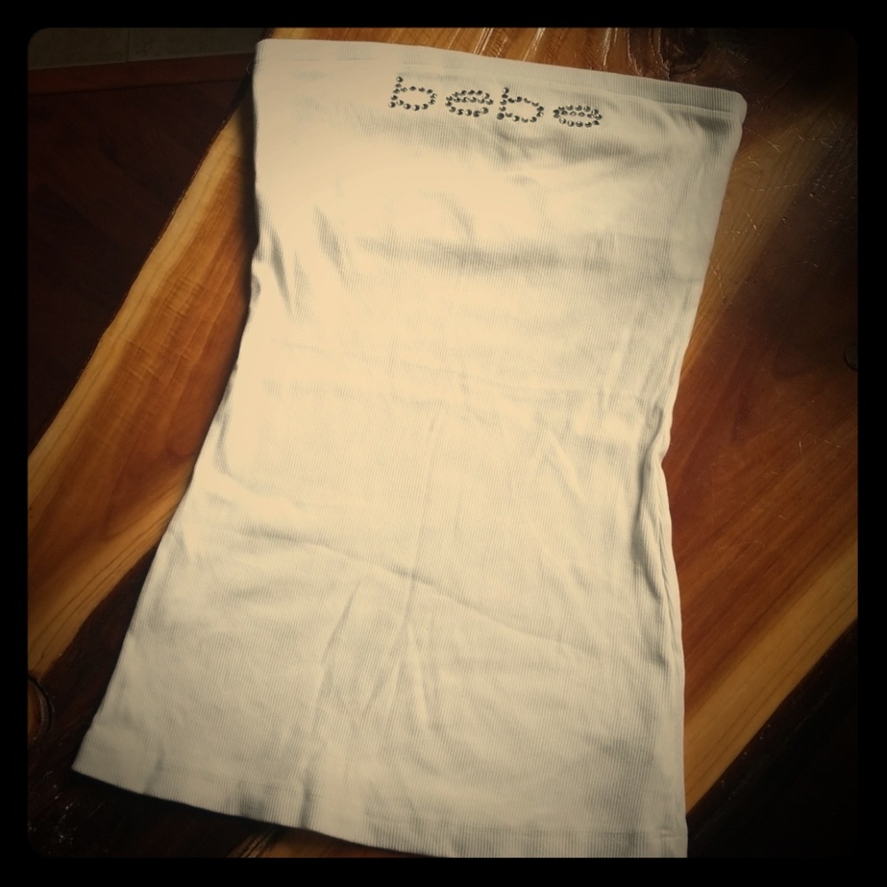 Bebe Logo ribbed tube top!